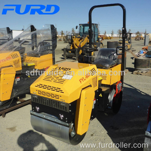1000kg Small Double Drum Hydraulic Vibratory Road Roller (FYL-880)